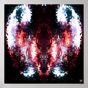 Poster Dark angel v2 - pareidolia motif