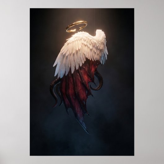 Poster Dark Angel Wings Wall Art – Heavenly & Fallen (Devant)
