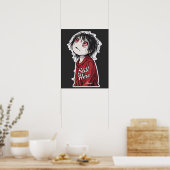 Poster Dark Anime  "Still Here" Aesthetic Gothic Illustra (Cuisine)