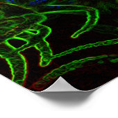 Poster Dark Art Neon Coral de J.W. Fatherree. (Coin)