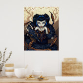 Poster Dark Dragon ART IMPRIMER imaginaire gothique art d (Cuisine)
