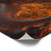 Poster Dark Fire Dragon Guarding Treasure – Fantasy Art (Coin)