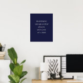 Poster Dark Indigo Silver Playfair Quantum Art (Bureau à domicile)