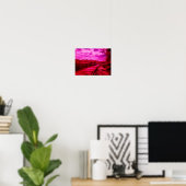 Poster Dark Infrared Waterscape Painted Electric Lines (Bureau à domicile)