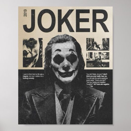 Poster Dark Joker - Gritty Urban Clown Art (Devant)