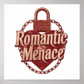 Poster Dark Love Quote with Chains and Heart (Devant)