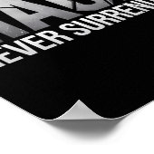 Poster Dark Mega Trump 2024 Mega Never Surrender (Coin)