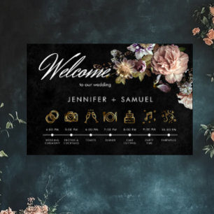 Poster Dark Moody Pastel Opulent Floral Ordre des événeme