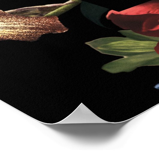 Poster Dark Moody Romantic Floral Mariage néerlandais Bie (Coin)