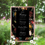 Poster Dark Moody Romantic Floral Mariage néerlandais Bie<br><div class="desc">Floral peint spectaculaire dans le style de maître hollandais sur rectangle de couleur et arrière - plan personnalisé; assurez-vous de choisir votre style d'affiche</div>