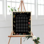 Poster Dark Moody Romantic Floral Mariage néerlandais Siè<br><div class="desc">Tableau de 25 places. Floral peint dramatique dans le style de maître hollandais sur rectangle de couleur et arrière - plan personnalisé; assurez-vous de choisir votre style d'affiche 18x24 montré,  transférer à n'importe quelle taille d'impression</div>