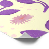 Poster Dark Purple Floral Pattern | Aesthetic Seamless  (Coin)