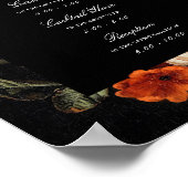 Poster Dark Romantic Floral Masters Mariage Bienvenue (Coin)