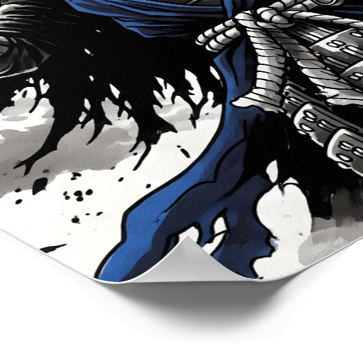 Poster Dark Samurai Demon Warrior (Coin)