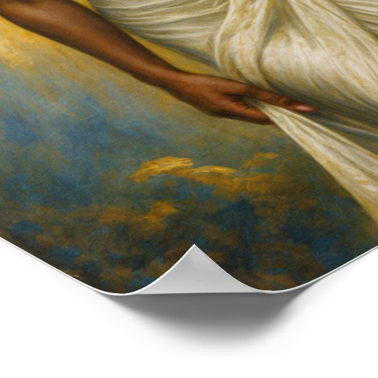 Poster Dark-Skinned Angel With Black Wings (Coin)