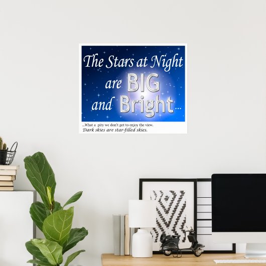 Poster Dark Sky Advocacy - Starry Skies (Bureau à domicile)