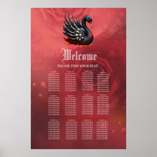 Poster Dark Swan of Bones – Gothic Elegance (Devant)