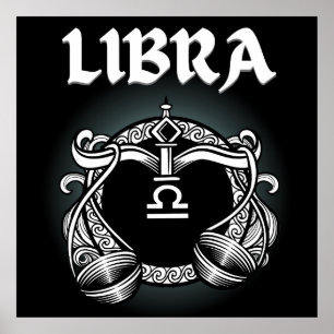 Poster Dark Zodiac - Balance Art de l'Astrologie Médiév