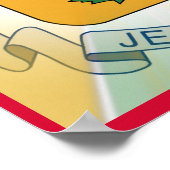 Poster d'armoiries du Québec stylisé (Coin)