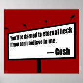 Poster Darned to Eternal Heck funny poster/print (Devant)