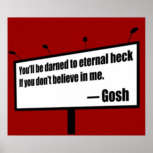 Poster Darned to Eternal Heck funny poster/print (Devant)