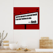 Poster Darned to Eternal Heck funny poster/print (Cuisine)