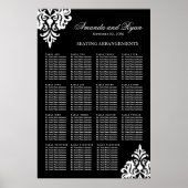 Poster d'arrangement de siège noir et blanc (Devant)