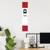 Poster d'arrêt TTC Streetcar avec route personnali (Bureau à domicile)