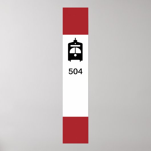 Poster d'arrêt TTC Streetcar avec route personnali (Devant)