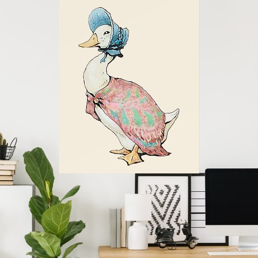 Poster d'Arrière - plan beige Jemima Puddle Duck (Bureau à domicile)