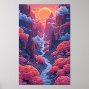 Poster d'art Abstrait avec une image de fond