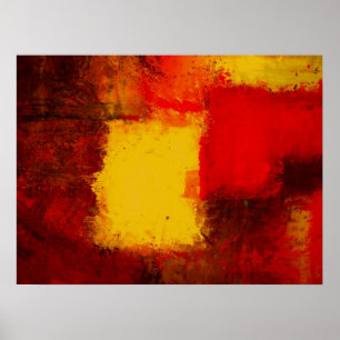 Poster d'art Abstrait Brown rouge