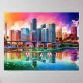 Poster d'art Abstrait de Miami (Devant)