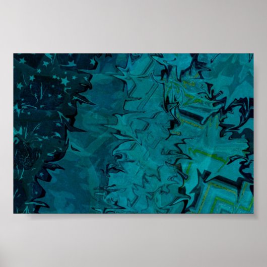 Poster d'art Abstrait Deep Green (Devant)