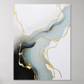 Poster d'art Abstrait doré Foil Gold (Recto)