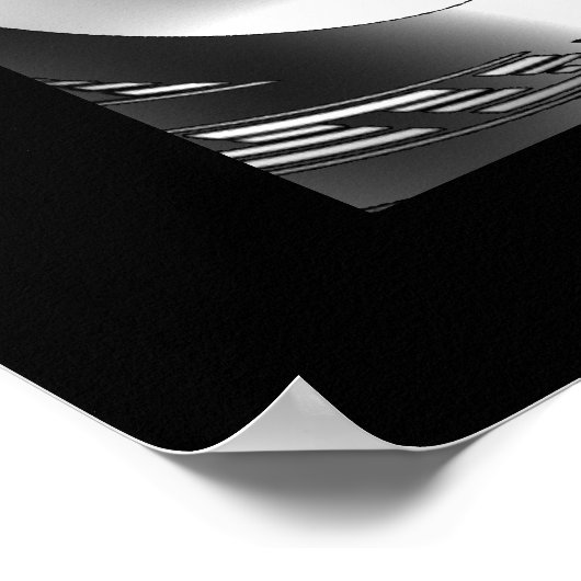 Poster d'art Abstrait Espace d'argent (Coin)