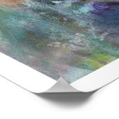 Poster d'art Abstrait Floral Violet (Coin)