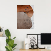 Poster d'art Abstrait géométrique de la feuille bo (Bureau à domicile)