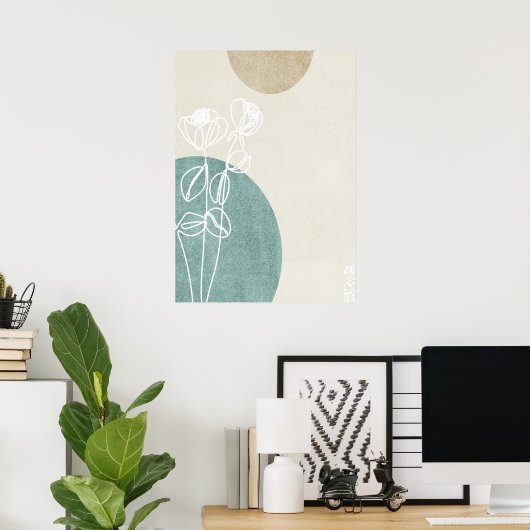 Poster d'art Abstrait géométrique du mur (Bureau à domicile)