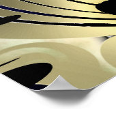 Poster d'art Abstrait Gold Night (Coin)