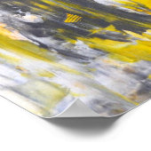 Poster d'art Abstrait gris et jaune (Coin)