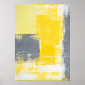 Poster d'art Abstrait gris et jaune (Devant)