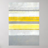 Poster d'art Abstrait gris et jaune "citron" Impri (Devant)