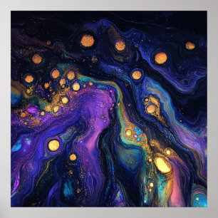 Poster d'art Abstrait Iridescente
