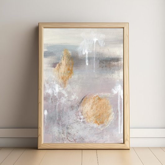 Poster d'art abstrait moderne moderne gris neutre