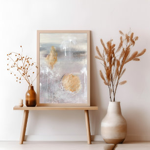 Poster d'art abstrait moderne moderne gris neutre