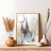 Poster d'art abstrait moderne moderne gris neutre