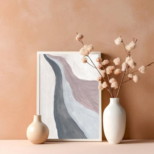 Poster d'art abstrait moderne neutre
