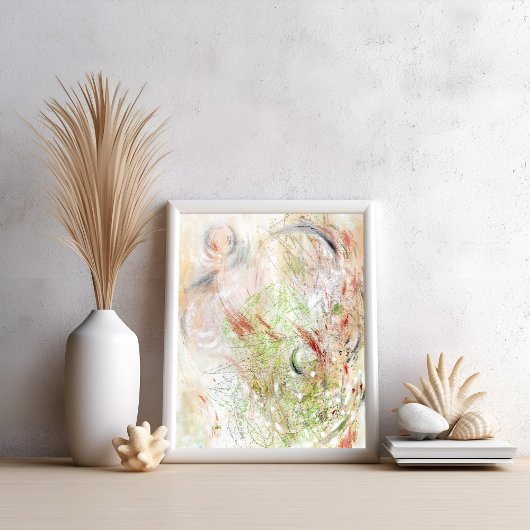 Poster d'art abstrait moderne neutre