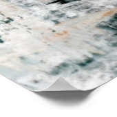 Poster d'art Abstrait neutre 'Attention' Imprimer (Coin)